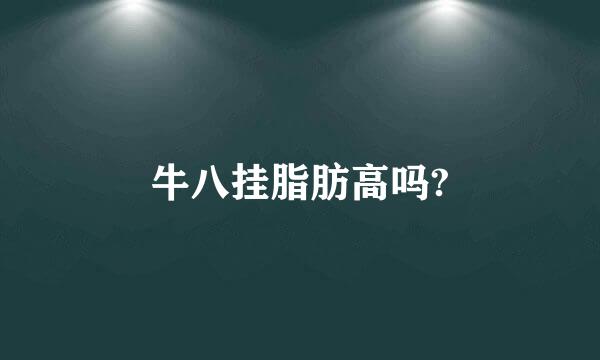 牛八挂脂肪高吗?