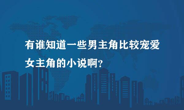 有谁知道一些男主角比较宠爱女主角的小说啊？