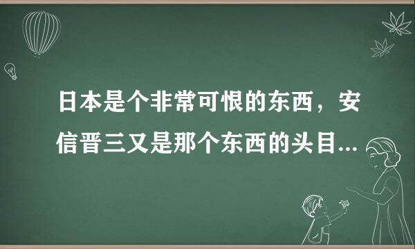 日本是个非常可恨的东西，安信晋三又是那个东西的头目，要打就往死里打