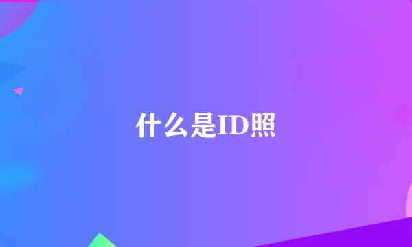 什么是ID照