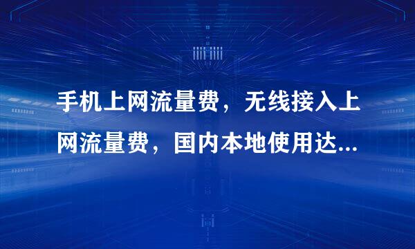 手机上网流量费，无线接入上网流量费，国内本地使用达到18.37，但是仅用了100M流量？