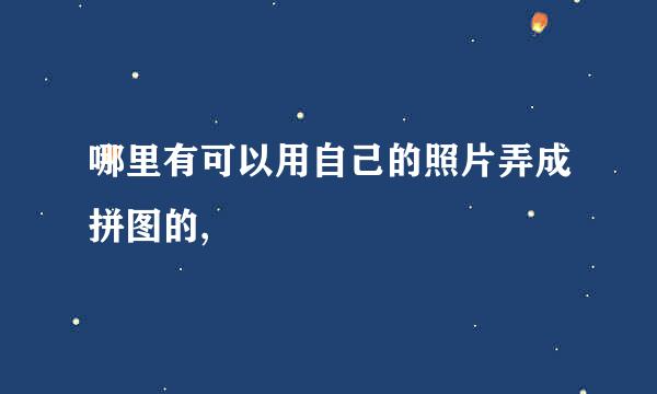 哪里有可以用自己的照片弄成拼图的,