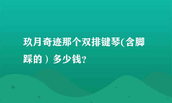 玖月奇迹那个双排键琴(含脚踩的）多少钱？