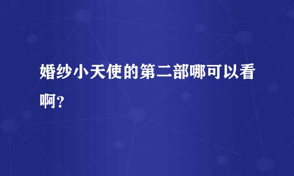 婚纱小天使的第二部哪可以看啊？