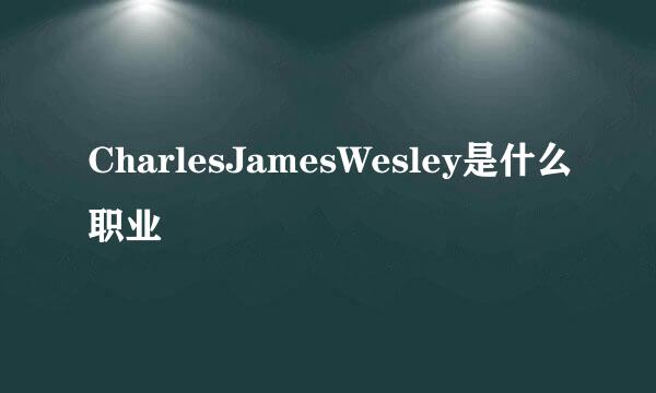 CharlesJamesWesley是什么职业