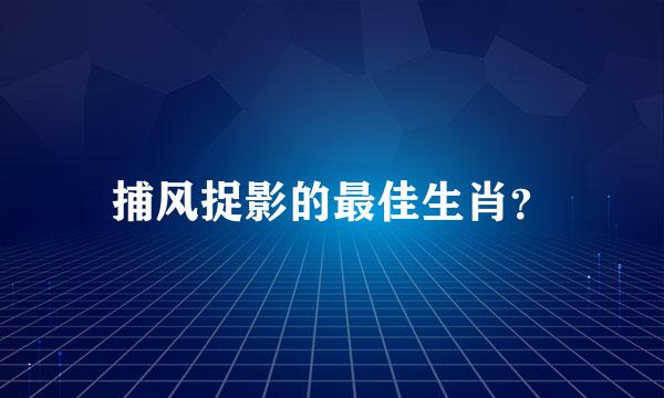 捕风捉影的最佳生肖？