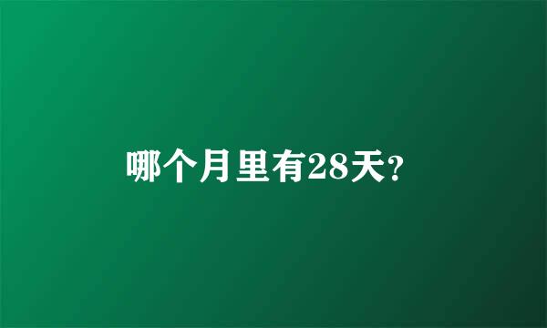 哪个月里有28天？