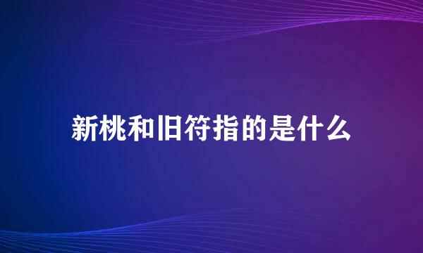 新桃和旧符指的是什么