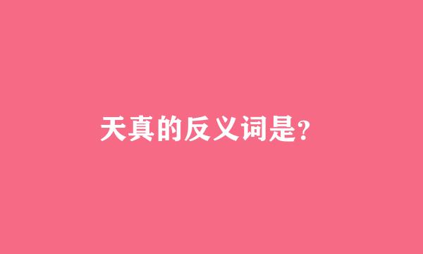 天真的反义词是？