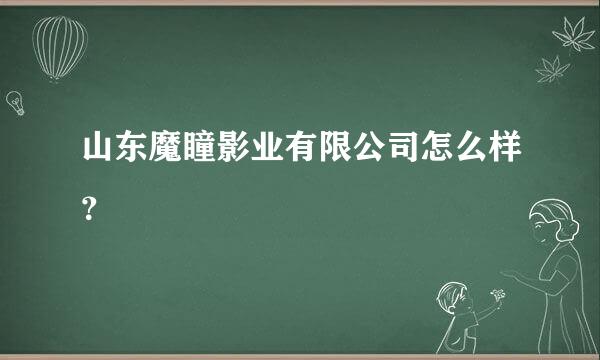 山东魔瞳影业有限公司怎么样？