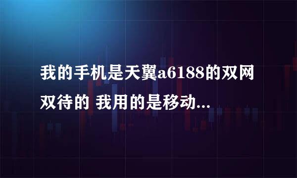 我的手机是天翼a6188的双网双待的 我用的是移动卡 开通了GPRS 但用手机上网时总出现 连接失败