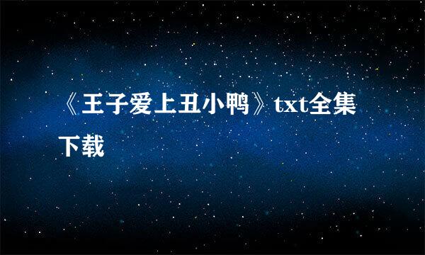 《王子爱上丑小鸭》txt全集下载