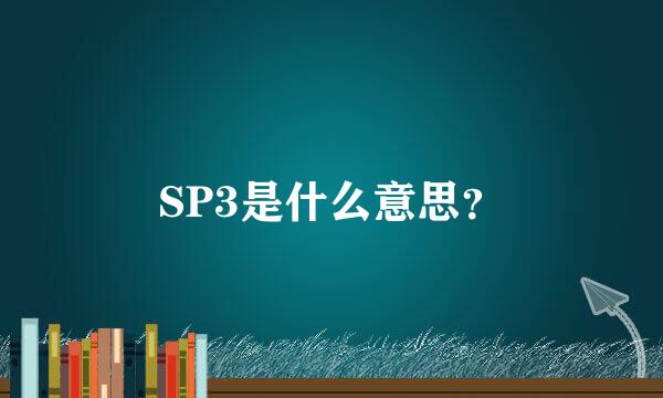 SP3是什么意思？