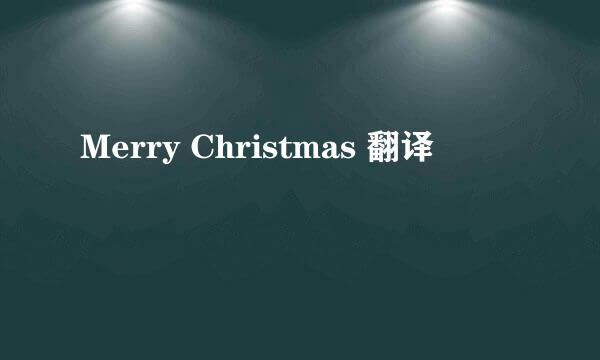 Merry Christmas 翻译