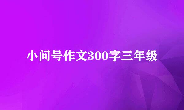 小问号作文300字三年级