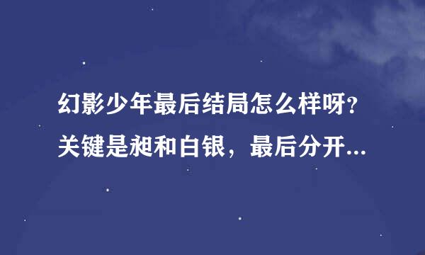 幻影少年最后结局怎么样呀？关键是昶和白银，最后分开了，还是在一起？请详细讲一下过程。