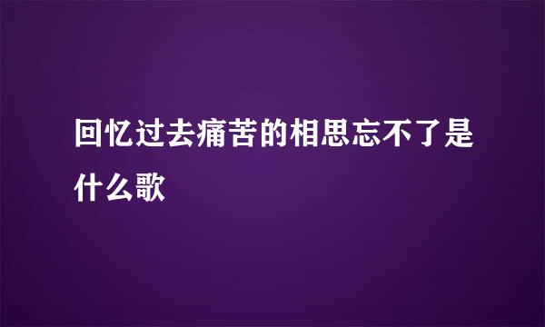 回忆过去痛苦的相思忘不了是什么歌