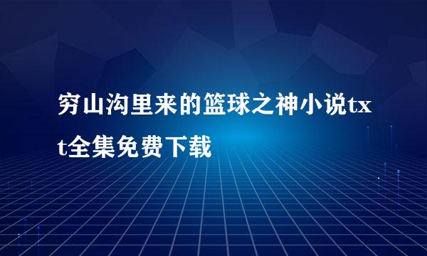 穷山沟里来的篮球之神小说txt全集免费下载