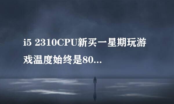 i5 2310CPU新买一星期玩游戏温度始终是80~90+散热器是思民神木豪华版图是游戏的温度测试