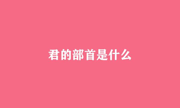 君的部首是什么