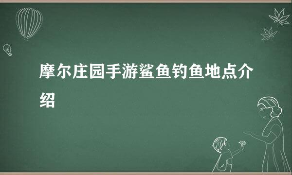 摩尔庄园手游鲨鱼钓鱼地点介绍