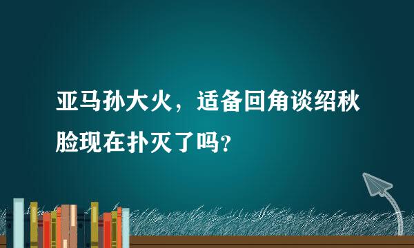 亚马孙大火，适备回角谈绍秋脸现在扑灭了吗？