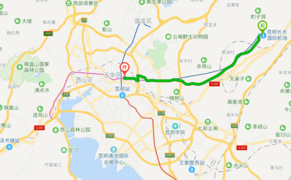 从昆明长水机场到昆明市区有多远的距离？