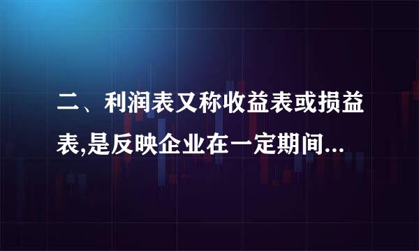 二、利润表又称收益表或损益表,是反映企业在一定期间经营成果的会计报表。由于利润是企业经营业它福绩的综合体现...