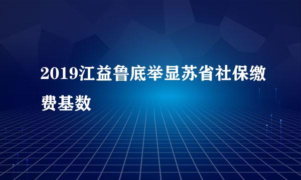 2019江益鲁底举显苏省社保缴费基数