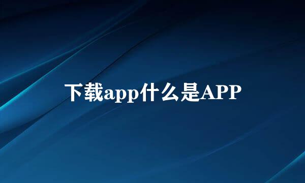 下载app什么是APP