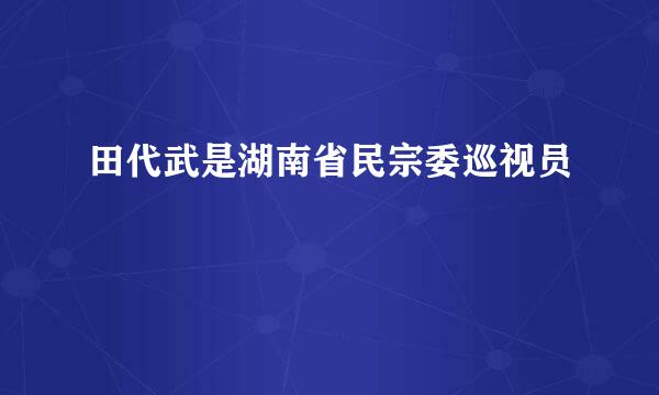 田代武是湖南省民宗委巡视员