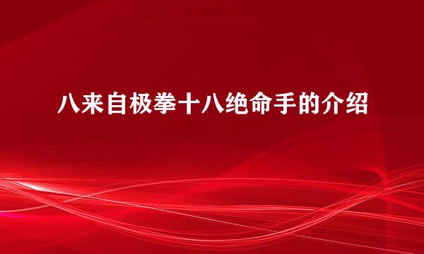 八来自极拳十八绝命手的介绍