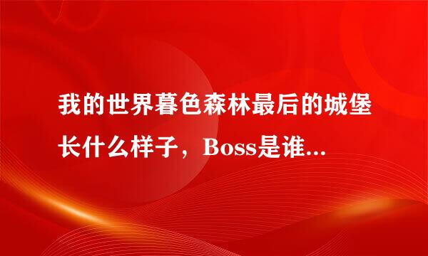 我的世界暮色森林最后的城堡长什么样子，Boss是谁?掉什么?