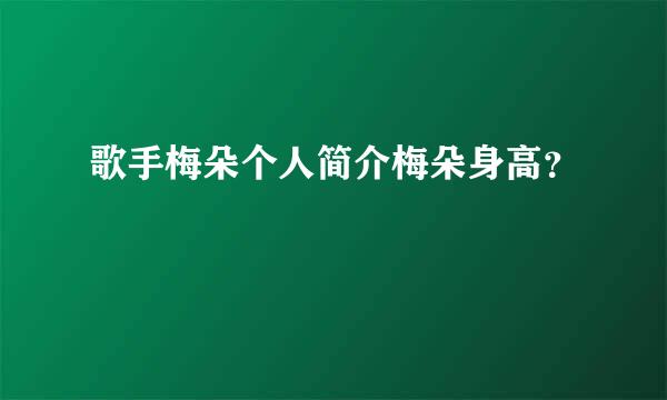 歌手梅朵个人简介梅朵身高？