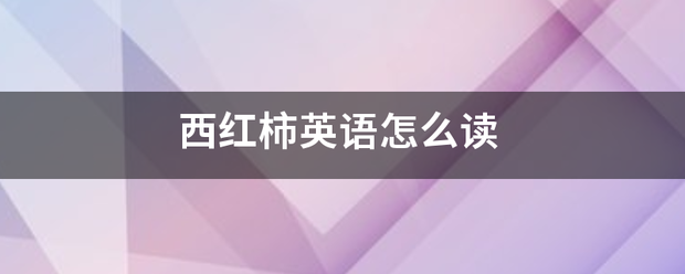 西红柿英语怎么读