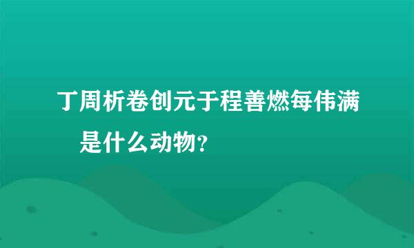 丁周析卷创元于程善燃每伟满 是什么动物？