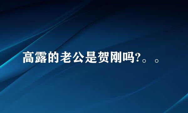 高露的老公是贺刚吗?。。