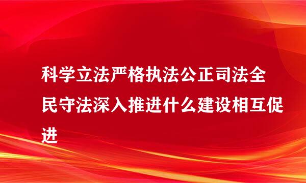 科学立法严格执法公正司法全民守法深入推进什么建设相互促进