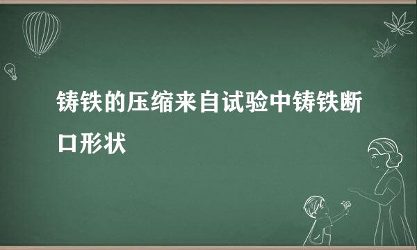 铸铁的压缩来自试验中铸铁断口形状