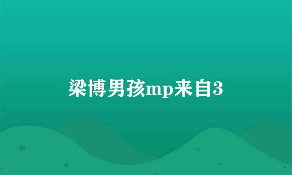 梁博男孩mp来自3