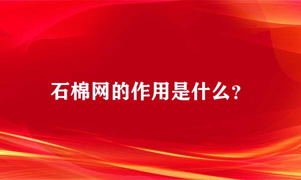 石棉网的作用是什么？