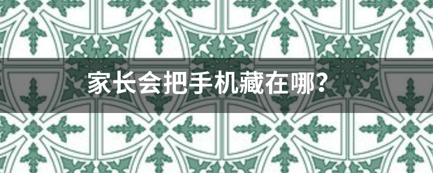 家长会把手机藏在哪？