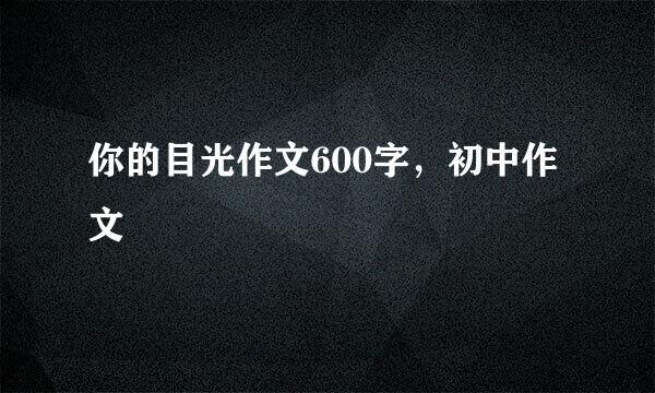 你的目光作文600字，初中作文