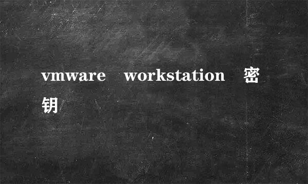 vmware workstation 密钥