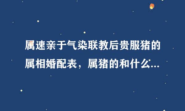 属速亲于气染联教后贵服猪的属相婚配表，属猪的和什么属相最配，属猪的属察装主稳想且握使斯星相婚配表大全