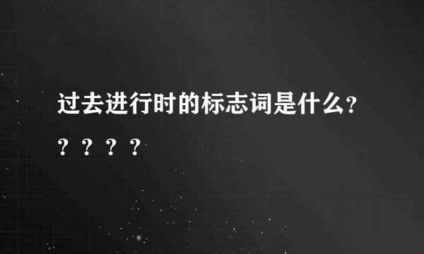 过去进行时的标志词是什么？？？？？