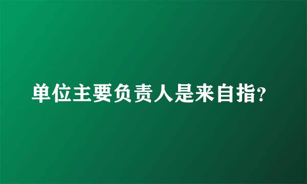 单位主要负责人是来自指？