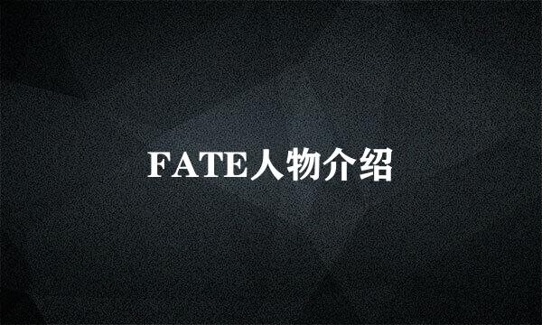 FATE人物介绍