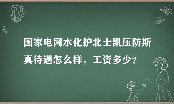 国家电网水化护北士凯压防斯真待遇怎么样，工资多少？