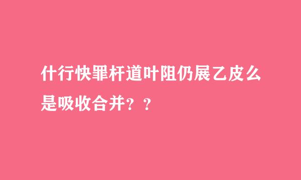 什行快罪杆道叶阻仍展乙皮么是吸收合并？？